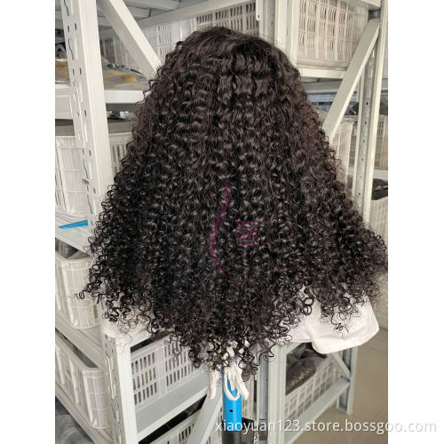 High Quality Wholesale  13*1 Lace Front Wig Human Hair 100%Virgin  Brazilian Jerry Curl Wigs Transparent Lace Wig For Black Wome